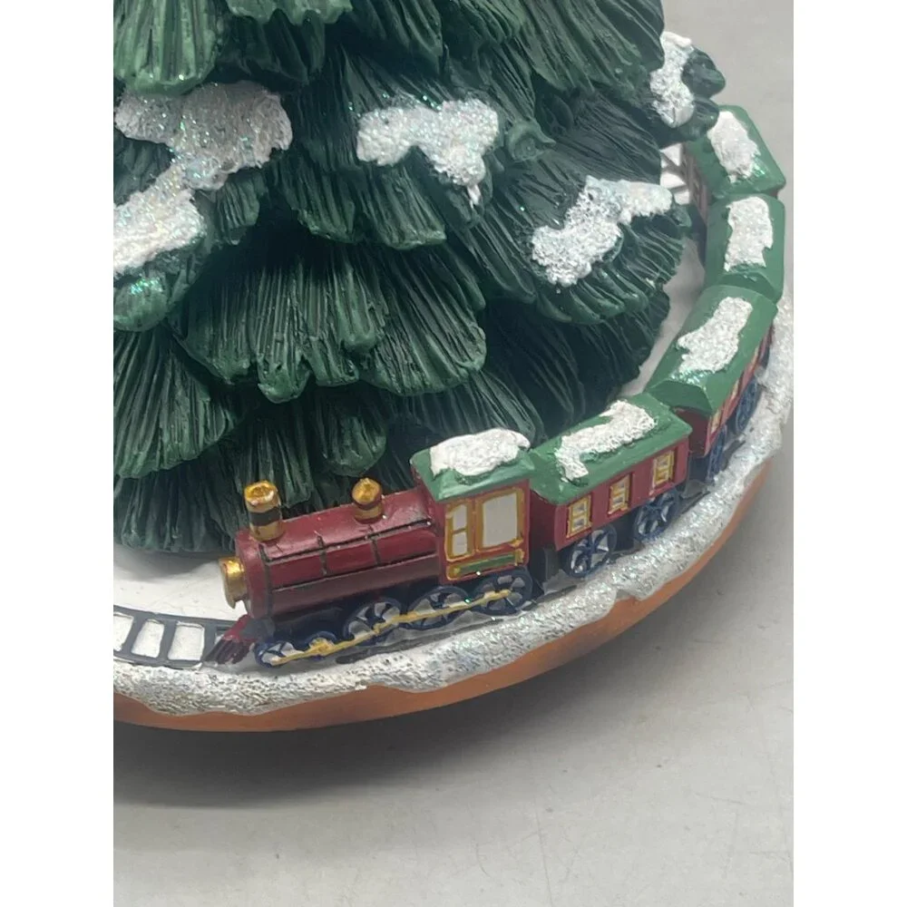Christmas tree musical light up figurine train house star green yellow 9.5" READ - Picture 7 of 10